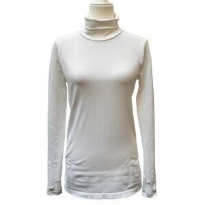 Athleta Long Sleeve Turtleneck Top Women's Size Medium White
